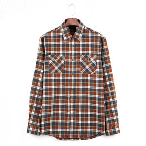 Camisas de Franela a Cuadros Verdes y Azules Populares para Hombre, Transpirables, al por Mayor 2026, Ropa Casual, Marca Personalizada, Corte Regular - Product Image 1