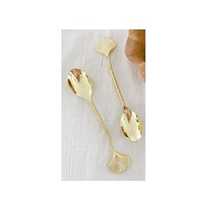 Cuchara de cubiertos de latón con diseño de concha para el hogar y la cocina a bajo costo cuchara de cena de diseño único para artículos artesanales - Product Image 1