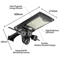 Lampu pemantau surya all-in-one 6MP kamera keamanan AI WIFI 4G PTZ tiga lensa sejati yang dilengkapi sensor gerak tahan air IP65
