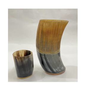 Viking corne verre naturel fait à la main articles à boire corne tasse produit de haute qualité et haute commercialisation grossiste et fabrication - Product Image 1