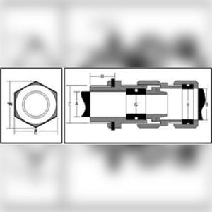 Presse-câble à double compression antidéflagrant et ignifuge IIC IP66 en laiton M25 pour zone dangereuse Ex d AEFP série IIC - Product Image 6