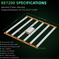 Barre de culture LED commerciale LUXINT démontable à spectre complet 1000W pour tente de culture 4x4 pieds, plantes d'intérieur et kits de serres intérieures