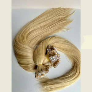 CINTA rubia EN Extensiones de cabello humano vietnamita Procesamiento ruso Técnica eslava Virgen Textura suave y sedosa Suministro de fábrica - Product Image 4