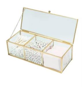 Large Selling Elegant Gold Frame <b>Metal</b> Glass Jewelry Box High Demanding Decorative Jewelry Box - Product Image 5