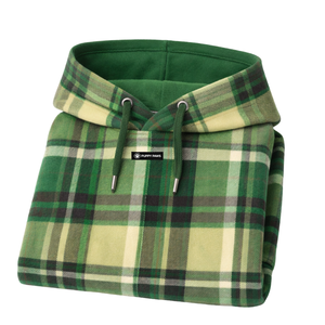 Green Plaid Dog Hoodie Soft <b>Fleece</b> Pet Sweatshirt With Hood Cozy Warm Pullover Winter Wear For Small Medium Dogs - Product Image 6