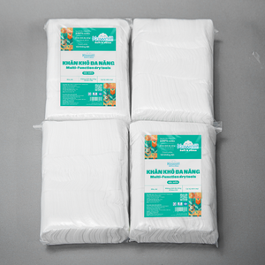 Kawaii 300 feuilles de lingettes sèches écologiques 180x130mm tissu non tissé doux et durable soins nettoyants personnels fabriqués au Vietnam - Product Image 1