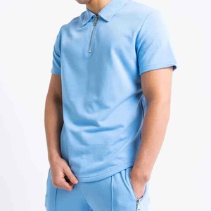 T-shirt décontracté à col boutonné avec ensemble de shorts pour hommes 2025 vente en gros polo à séchage rapide et short - Product Image 2