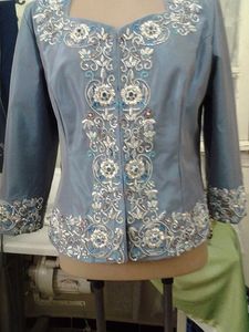 DABKA-Chaqueta de terciopelo con cuentas de cristal, elegante chaqueta de terciopelo, embellecedor de trabajo pesado, cuentas de cristal, piedra de vidrio para desgaste de fiesta/deshierbe @ 2022 - Product Image 2