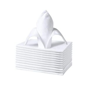 100% Organic Cotton <b>Tea</b> <b>Towels</b> Customized Multi-Purpose Soft Pure White Navy Blue Best Quality Light Weight Cloth Napkins - Product Image 3