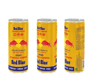 Best Price Energy Drink Red Blue 250ml Can Tinned Bull Energy Drinks