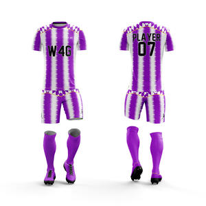 Uniforme de equipo de club personalizado, ropa deportiva de entrenamiento de fútbol, conjuntos de pantalones cortos de camiseta de fútbol para hombres, 100% poliéster, respetuoso con el medio ambiente, secado rápido - Product Image 6