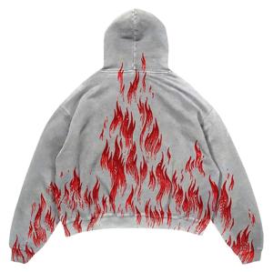 Sweat-shirt à broderie lourde personnalisé 500g Sweat-shirt imprimé à bulles de haute qualité Surdimensionné 100% Coton Meilleur fabricant de sweats à capuche Hommes - Product Image 2