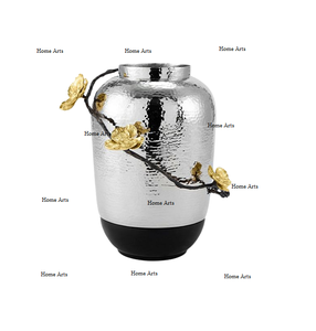 Ensemble de 2 tailles différentes vase à fleurs en laiton nouvelle conception vase à fleurs de forme ronde pour accessoires de décoration de mariage - Product Image 5