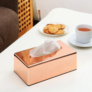 Unique Copper Napkin Holder Rectangular <b>Tissue</b> <b>Box</b> <b>Tissue</b> Dispenser Holder Bathroom <b>Tissue</b> Organizer Stand for Hot Sale - Product Image 2