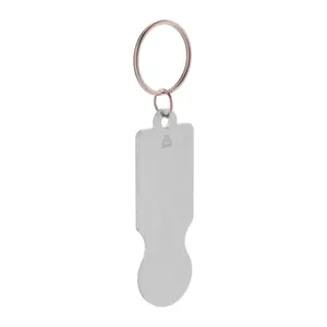 Porte-clés en métal durable RaluCart avec jeton, gadgets écologiques - Product Image 2