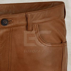 Pantalons en cuir pour hommes de haute qualité, vêtements décontractés, couleur unie, best-seller, streetwear, pantalons en cuir pour hommes - Product Image 6