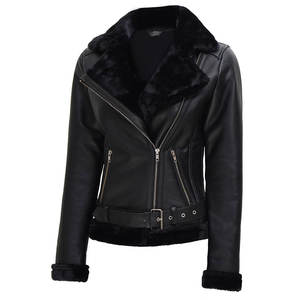 Wholesale Best Selling 100% Leather Winter Fashion <b>Jacket</b> Stylish Shearling Leather <b>Jackets</b> For Women - Product Image 4