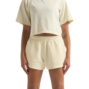 กางเกงขาสั้นสตรีผ้าคอตตอนผ้าฟลีซสไตล์ใหม่สำหรับฤดูร้อนกางเกงสเวตเตอร์ผ้าคอตตอนผ้า100% แบบปรับแต่งได้สำหรับสุภาพสตรี - Product Image 5