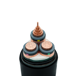 Câble d'alimentation industriel ferroviaire isolé XLPE à âme en cuivre 8 AWG 4/0 1/0, fil OFC, gaine PVC, blindage en ruban d'acier, basse tension - Product Image 1