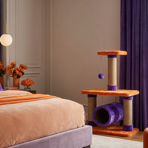 Árbol para Gatos de Lujo Moderno de Múltiples Niveles – Poste Rascador de Yute Premium con Cueva Acogedora y Plataformas - Product Image 1