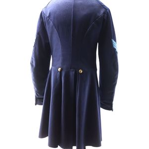 เสื้อแจ็คเก็ตลายกองทหารม้า US แจ็คเก็ตขนแกะสีน้ำเงินมีกระดุมทองเหลืองด้านหน้าและเครื่องแบบเสื้อแจ็คเก็ตขนสัตว์ - Product Image 6