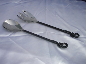 Cuillère de service en acier inoxydable poli miroir de haute qualité de qualité supérieure Design Simple Vintage Look classique grande cuillère pour le service des aliments - Product Image 2