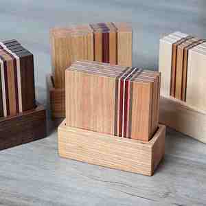 Vente chaude Conception personnalisée Ensemble de sous-verres en bambou Fabriqué Prix raisonnable Noyer Sesham Bois Artisanat de l'Inde Tapis Tampons - Product Image 6