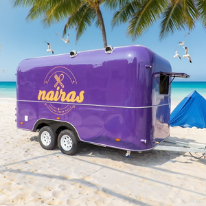 ORANGE-Caravane mobile pour pizzas RV violette BBQ Food Truck Fashion Food Van Entreprise Meilleure vente à vendre - Product Image 1