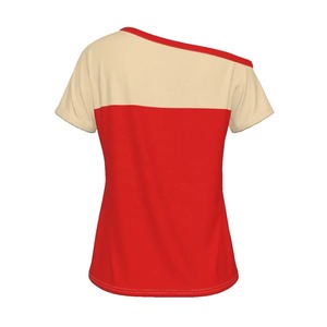 Pull-over femme à épaules dénudées, logo personnalisé, écologique, respirant, super doux, couleur unie, 100% coton, coupe ample, vente chaude - Product Image 2