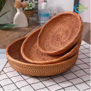 Cesta/Bandeja Rectangular de Mimbre Resistente, Tejida a Mano, Ecológica, para Uso Versátil, Decoración del Hogar, Artesanía de Vietnam - Product Image 4