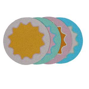 แผ่นรองจานทำจากปอกระเจาลูกปัดทรงกลมสำหรับโต๊ะอาหารและบ้านสำหรับงานแต่งงานอุปกรณ์วางจาน - Product Image 5