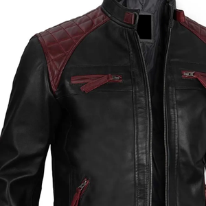 Vente en gros Streetwear personnalisé Veste de moto en cuir pour femmes College Campus Patch Logo Blouson aviateur pour hommes pour les étudiants - Product Image 6