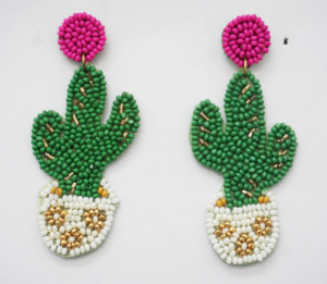 2023 ยอดนิยมผู้หญิงสแตนเลสHoopต่างหูอินเทรนด์รูปแบบใบเย็บปักถักร้อยชุบFinishคริสต์มาสของขวัญขายส่ง - Product Image 6