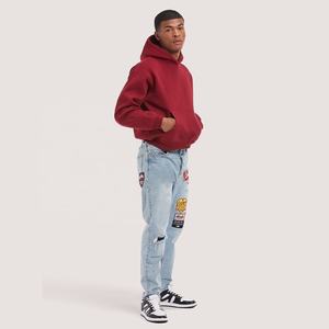 Oem Manufacturer 100% Cotton Pullover Acid <b>Wash</b> Heavyweight Luxury Cropped Regular Fit Winter Fleece Hoodie <b>Screen</b> Printing Men - Product Image 4