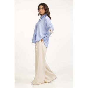 เสื้อเชิ้ตลำลองผ้าป๊อปลินเรียบง่าย รุ่น WM-CS-WS25-007 ทรงปกติ - Product Image 3