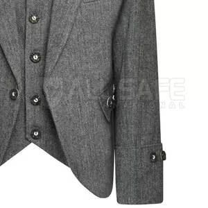 Top Trending Ropa Europea Transpirable Argyle Kilt Jacket con chaleco El mejor material MOQ bajo - Product Image 6