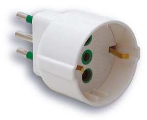 Adattatore Semplice in Blister 2P+T 10A / Presa Schuko - Product Image 1
