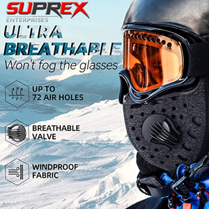 Masque facial thermique coupe-vent imperméable en coton respirant à 100% pour le ski, le cyclisme, les sports de plein air, protection intégrale du visage - Product Image 2