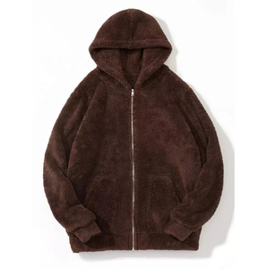 OEM Logo personnalisé Sweat à capuche en polaire Sherpa lourd Fabricant sur mesure de haute qualité Sweat à capuche unisexe en polaire Sherpa zippé - Product Image 2