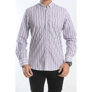 Camisas de vestir de estilo occidental ODM de algodón 100% informales para hombre XL a 6XL Cierre de un solo pecho con diseño de botón de cuello mandarín - Product Image 3