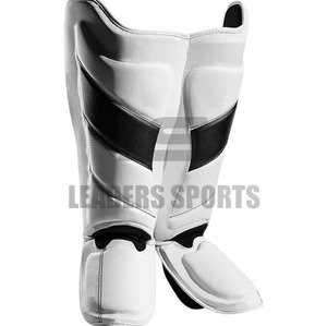 Espinilleras Profesionales Personalizadas de Protección Impermeable para Entrenamiento de Artes Marciales, Material de Cuero PU, Diseño Personalizado con Impresión - Product Image 1