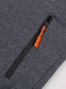 Vente en gros 100% sweats à capuche en molleton de coton pour hommes sweats imprimés poids lourd fermeture éclair complète cordons respirants bloc de couleur - Product Image 6