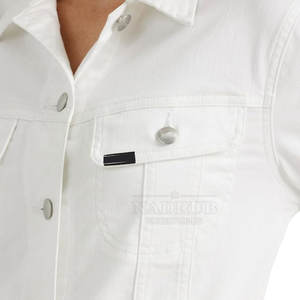 Quantité minimale de commande bas femmes veste en jean respirant femmes veste en jean conception personnalisée femmes veste en jean - Product Image 4