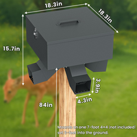 Mangeoire automatique pour cerfs JH-Mech Game Hunting Feeder, résistante aux intempéries, 80 lb, en métal, à gravité, robuste, avec 4 ports d'alimentation