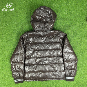 Men's Premium Quality Solid Zip-Up Hooded Puffer <b>Jacket</b> Winter Warm Custom <b>Quilted</b> Waterproof Cotton Filled Front - Product Image 3