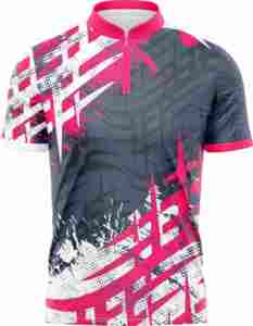 Camiseta Deportiva de Sublimación de Buena Calidad, Manga Corta, Lisa, con Cierre, Estilo Polo, Cuello Mao - Product Image 2