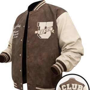 Personalizado 3D bordado Varsity Jacket Fabricante de mangas completas Letterman chaqueta de invierno al por mayor Varsity Jacket para hombres - Product Image 1