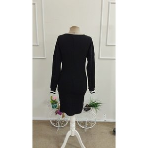 เสื้อคลุมแขนยาวคอวีแบบสั้น รุ่น 38495 - สีดำ - Product Image 5