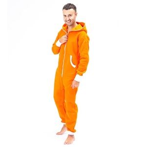 Mono de manga larga Bordado de lana transpirable para adultos, mono personalizado, pijama de alta calidad, ropa de invierno, algodón informal - Product Image 2