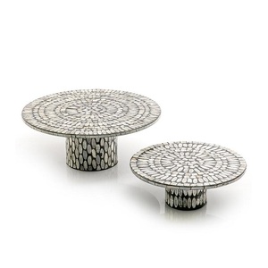 Bestest Design Cake Stand Server With <b>Mother</b> Of Pearl Work Dessert Display Chocolate Server At Low Price - Product Image 2